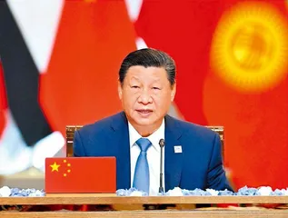 习近平出席上海合作组织成员国元首理事会第二十四次会议0