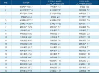 上半年房企销售座次出炉