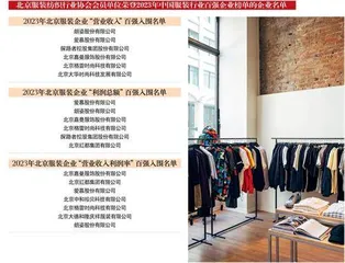 中国服装协会发布2023年中国服装行业百强企业名单