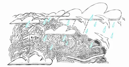 万里长城与400毫米降水线0