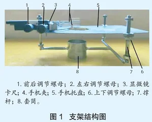 适用于显微镜的智能手机支架0