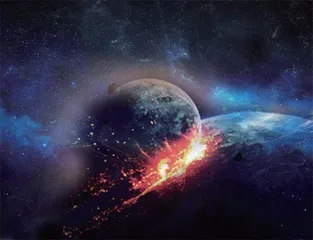 月球或来自远古行星撞地球0