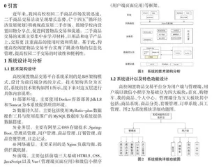 基于微服务架构的高校闲置物品交易平台0