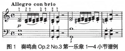 贝多芬钢琴奏鸣曲Op.2 No.3第一乐章的作品分析与演奏分析0