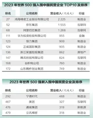 中国民营企业“制造”世界500强0